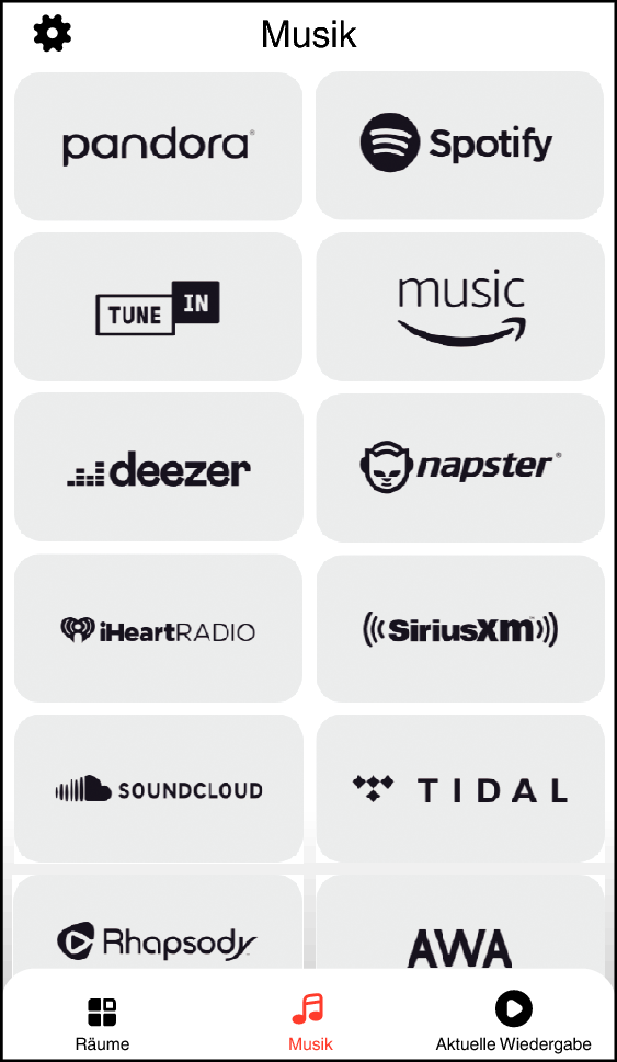 App Music tab